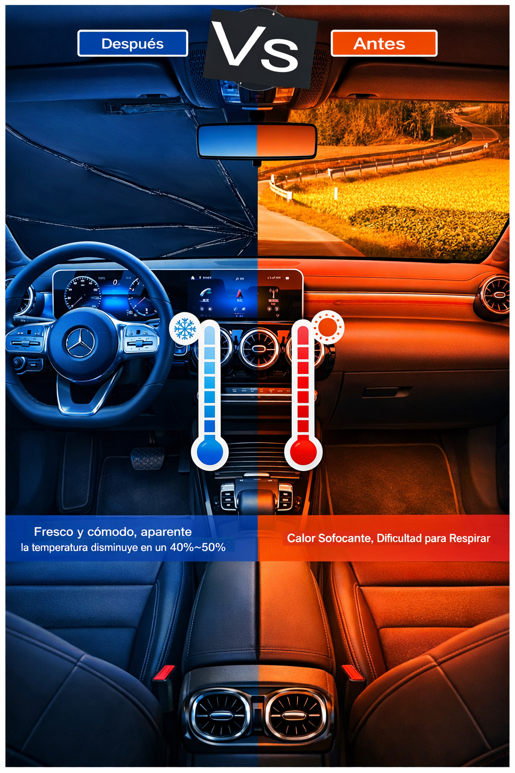 PARASOL PLEGABLE PARA PARABRISAS