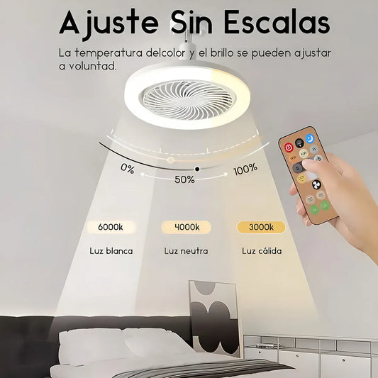 VENTILADOR DE TECHO CON LAMPARA LED